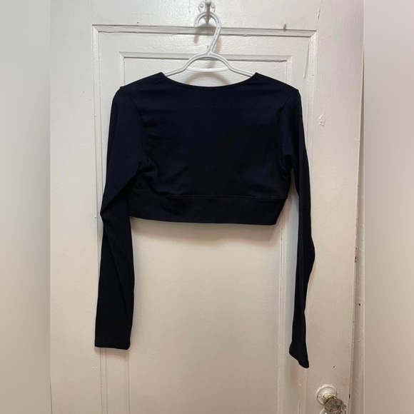 NWOT Garage Scarlett Seamless Deep Plunge Long Sleeve Top - Picture 4 of 4